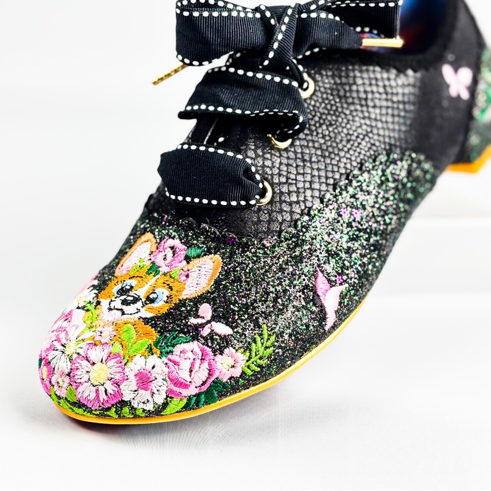 Irregular Choice Waggle Black Corgi Sneakers – Size 39 Size 8 - Picture 6 of 7